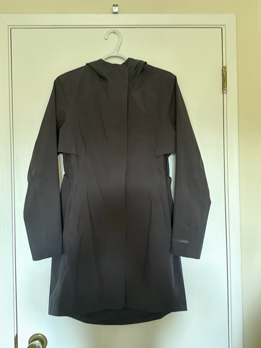 Black Lululemon Hooded Rain Trench